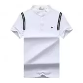 best lacoste t-shirt cheap shoulder stripe white